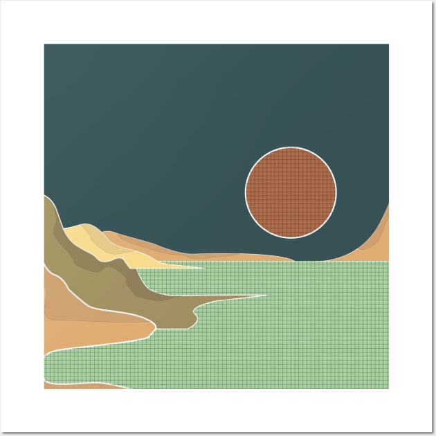 Landscape Vignette: Brown Mountain Beach Wall Art by Crafting Yellow